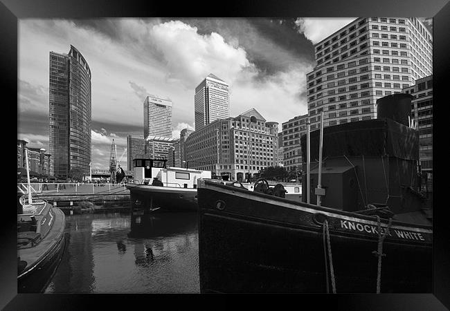 Canary Wharf Docklands Framed Print by David French