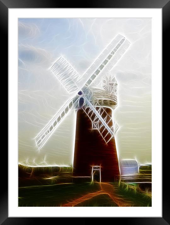 Electric Windmill Framed Mounted Print by Mike Gorton