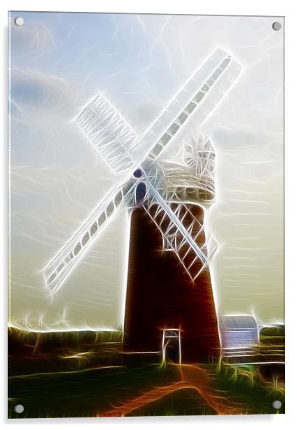 Electric Windmill Acrylic by Mike Gorton