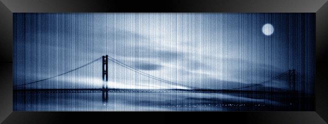 Moonlight Forth Bridge Framed Print by Kevin Dobie