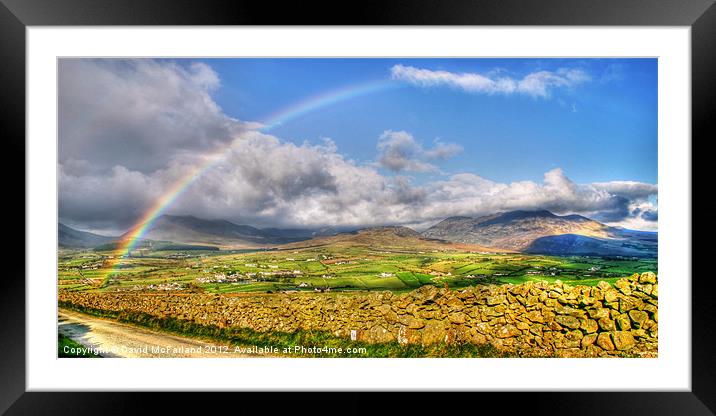 Sunlit Mountains of Mourne Framed Mounted Print by David McFarland