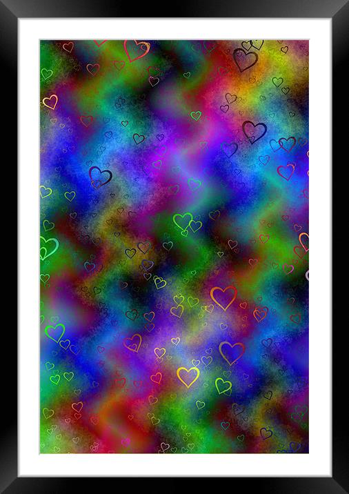 Abstract hearts Framed Mounted Print by Maria Tzamtzi Photography