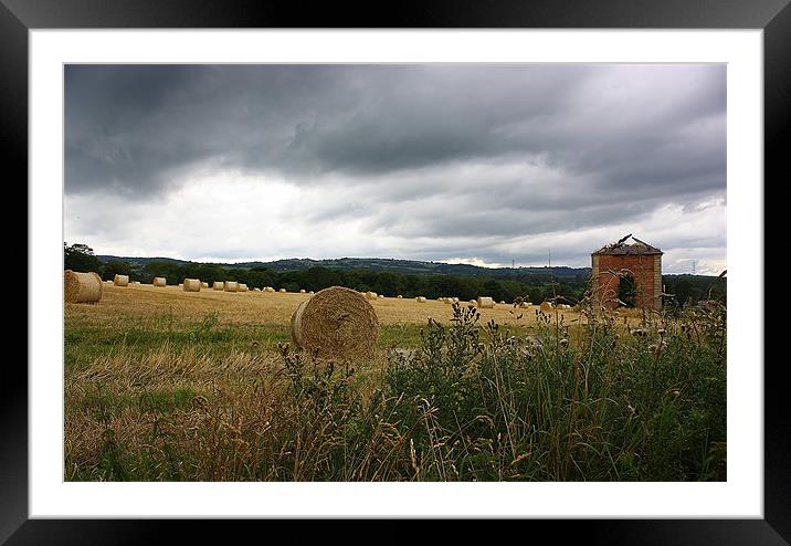 Tempestuous Harvest Hour Framed Mounted Print by Graham Parry