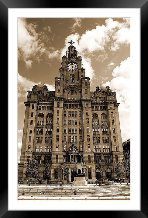 Iconic Liver Building, Liverpool's Crown Framed Mounted Print by Graham Parry