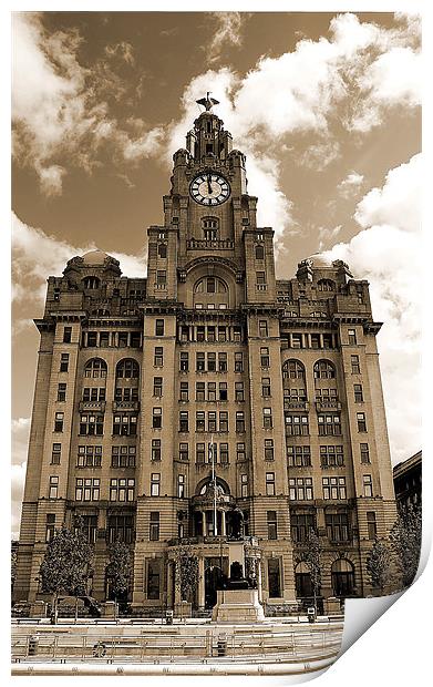 Iconic Liver Building, Liverpool's Crown Print by Graham Parry