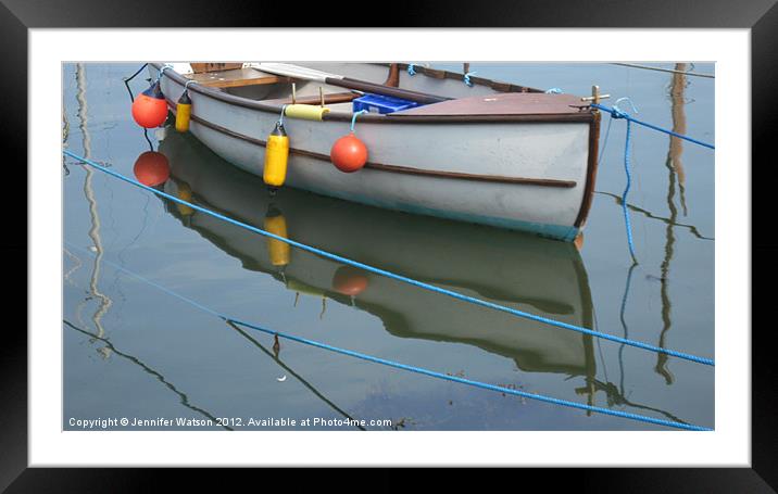Harbour Reflections Framed Mounted Print by Jennifer Henderson