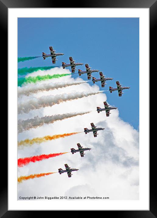 Frecce Tricolori Framed Mounted Print by John Biggadike