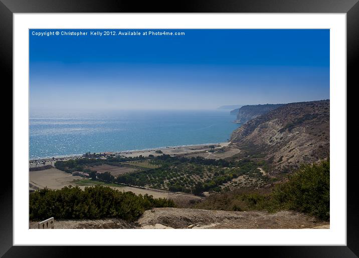 The Beautiful Kourion Beach, Framed Mounted Print by Christopher Kelly