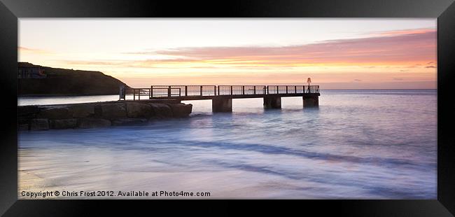 Sunrise Pier Framed Print by Chris Frost