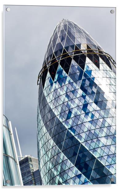 The Gherkin Building London Acrylic by David Pyatt
