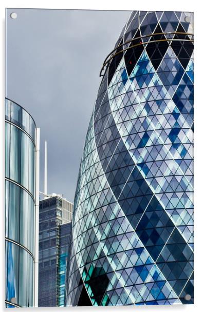 The Gherkin Building London Acrylic by David Pyatt