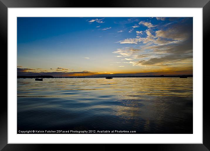 Sunset over Poole  Harbour Framed Mounted Print by Kelvin Futcher 2D Photography