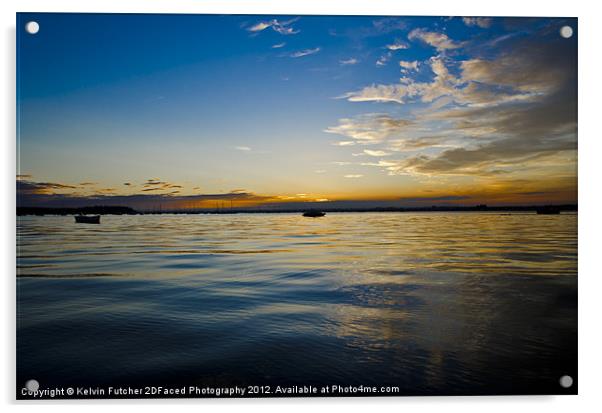 Sunset over Poole  Harbour Acrylic by Kelvin Futcher 2D Photography