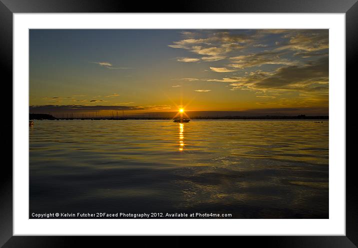 Tranquil Sunset Framed Mounted Print by Kelvin Futcher 2D Photography