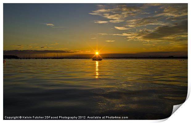 Tranquil Sunset Print by Kelvin Futcher 2D Photography