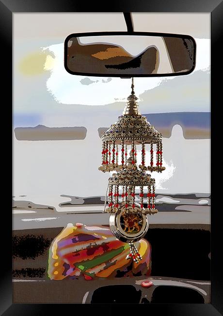Indian taxi Danglers Framed Print by Arfabita  