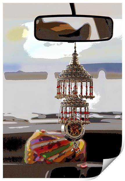 Indian taxi Danglers Print by Arfabita  