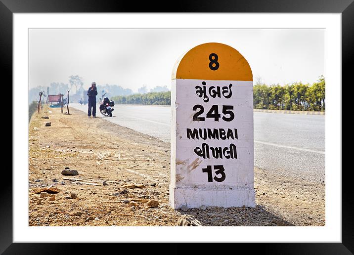 Still 245 kilometersto Mumbai Framed Mounted Print by Arfabita  