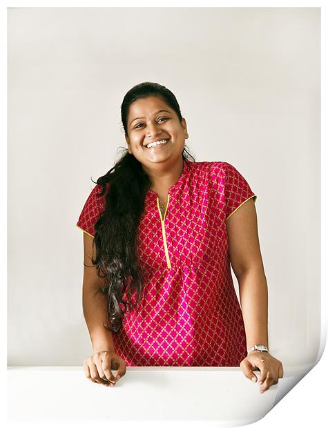 Indian Shweta Smiley Face Print by Arfabita  