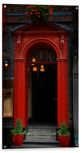 The red door Acrylic by David Worthington
