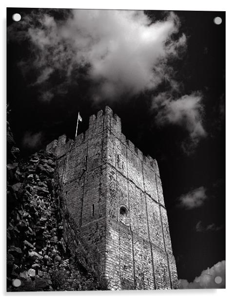 Richmond castle Acrylic by David Worthington