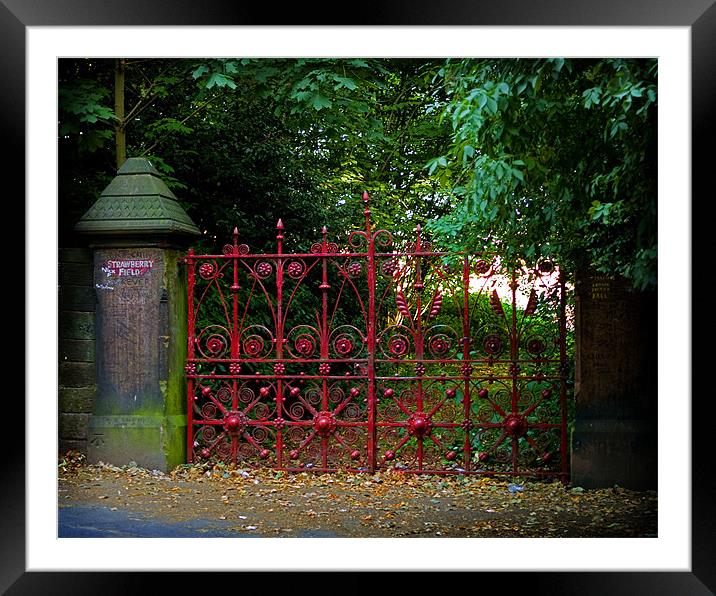 Strawberry Field gateway Framed Mounted Print by David Worthington
