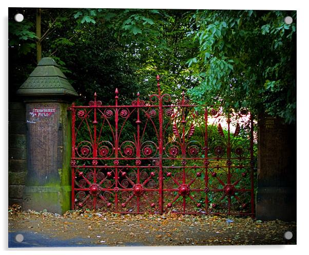 Strawberry Field gateway Acrylic by David Worthington