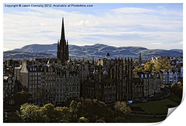 Edinburgh Views Print by Jason Connolly