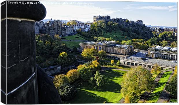 Edinburgh From On High Canvas Print by Jason Connolly