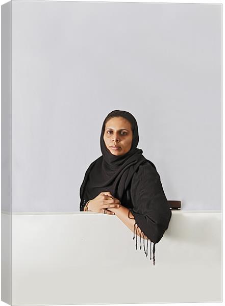 Middle East lady with headscarf Canvas Print by Arfabita  