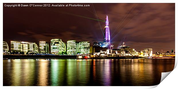 The Shard Lasers Print by Dawn O'Connor