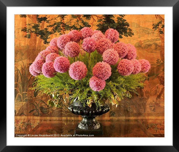 Flower Arrangement, Chateau Chenonceau Framed Mounted Print by Louise Heusinkveld