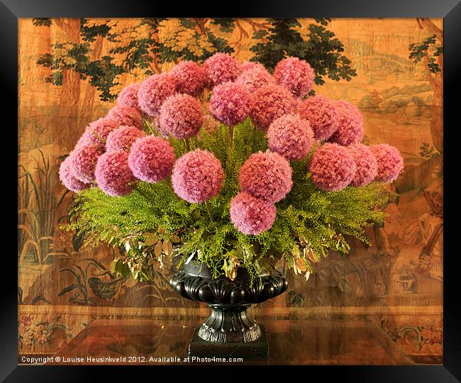 Flower Arrangement, Chateau Chenonceau Framed Print by Louise Heusinkveld