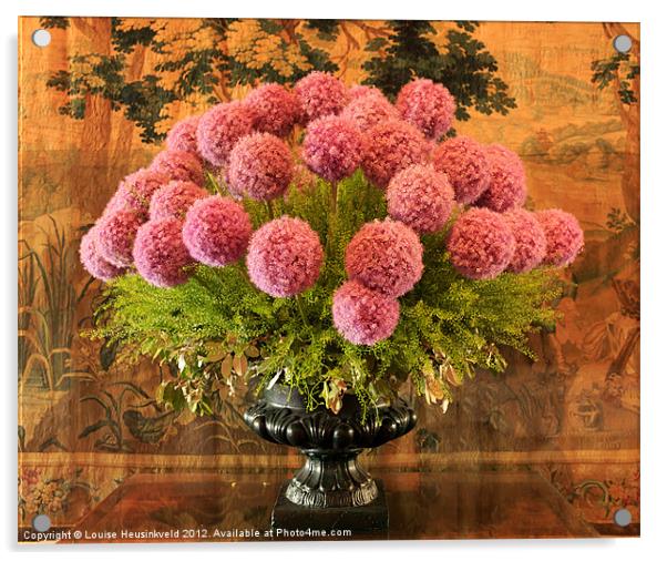 Flower Arrangement, Chateau Chenonceau Acrylic by Louise Heusinkveld