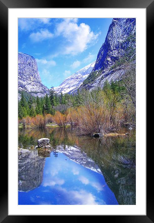 Mirror Lake Framed Mounted Print by World Images