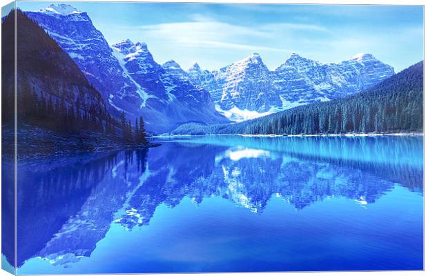 Lake Moraine Canvas Print by World Images