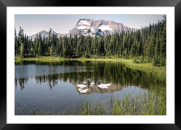 Summit Lake Framed Mounted Print by World Images