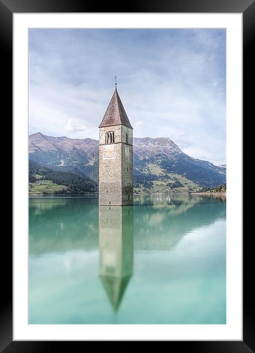 Lake Resia Framed Mounted Print by World Images