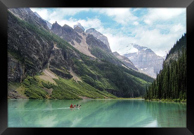 Lake Louise Boat Trip Framed Print by World Images