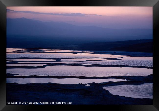 Pamukale Sunset Framed Print by Eva Kato