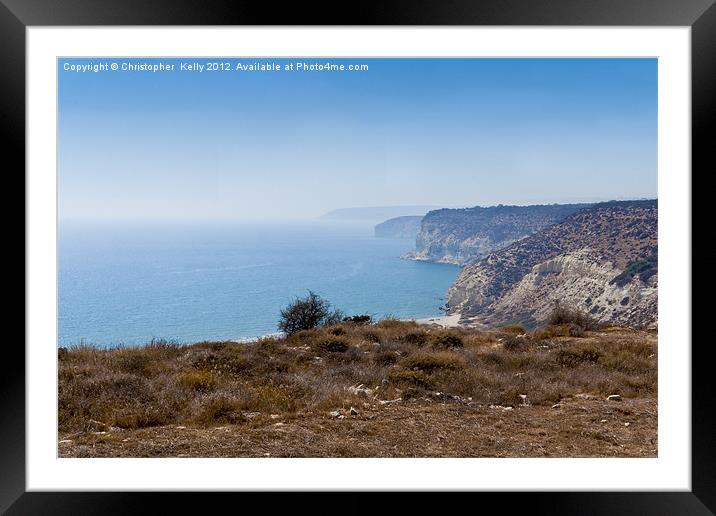 Cliffs of Kourion Framed Mounted Print by Christopher Kelly