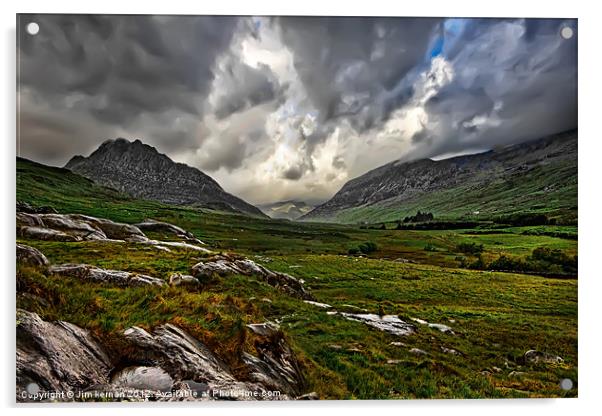 Snowdonia National Park Acrylic by Jim kernan