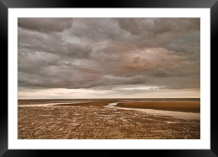 Camber Sands before sunset Framed Mounted Print by Dawn Cox
