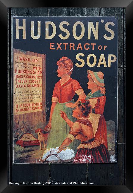 Money for Old Soap Framed Print by John Hastings