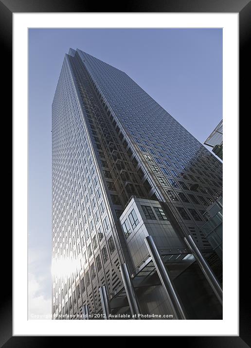 Canary Wharf tower Framed Mounted Print by stefano baldini