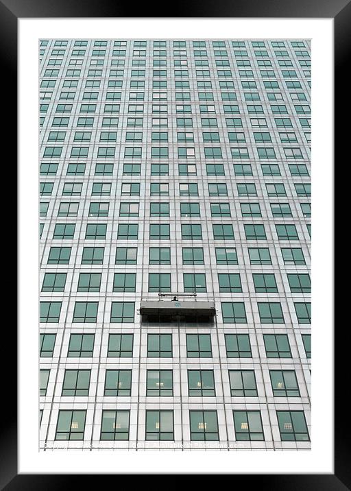 Window cleaning Framed Mounted Print by stefano baldini