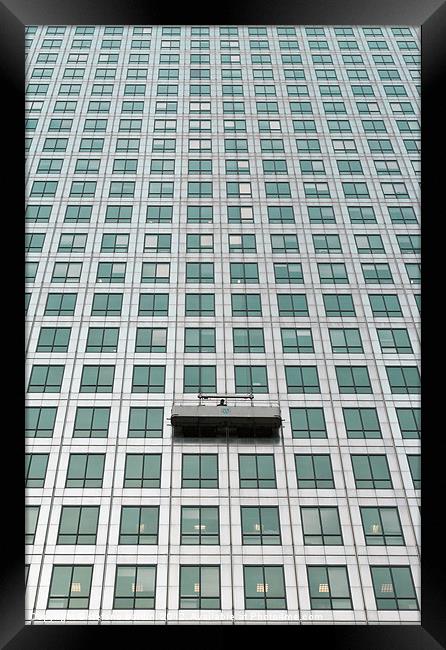 Window cleaning Framed Print by stefano baldini