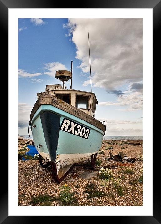 Boat at Dungeness Framed Mounted Print by Dawn Cox