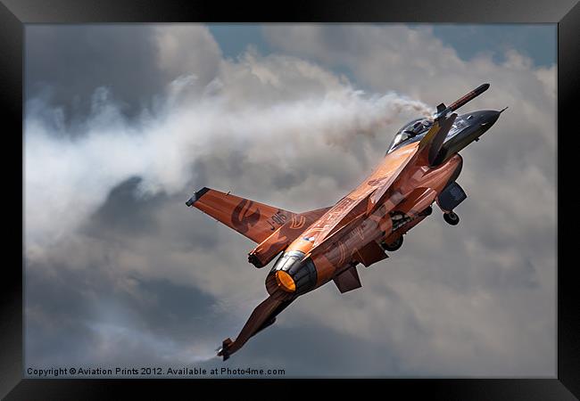 Dutch F16 Demo Team Framed Print by Oxon Images