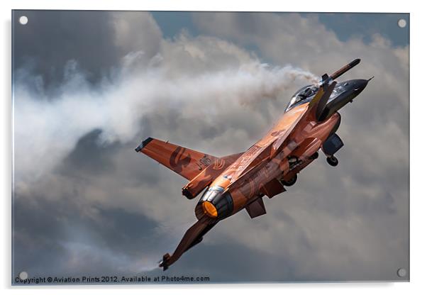 Dutch F16 Demo Team Acrylic by Oxon Images
